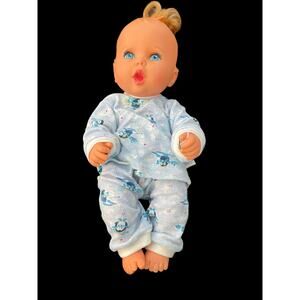 Gerber Baby Doll Vintage 1994 Toy Biz Vinyl Blue Eyes Molded Hair Blonde Tuft